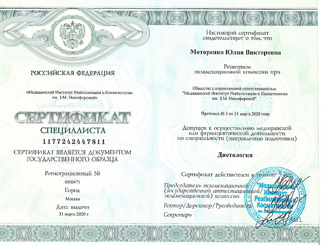 Анищенко Юлия Викторовна